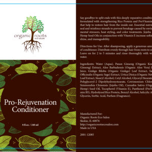Pro-Rejuvenation Conditioner label