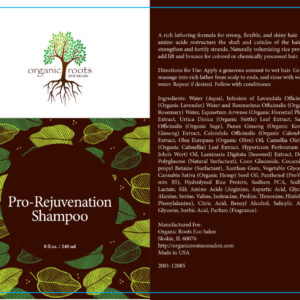 Pro-Rejuvenation Shampoo label